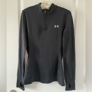 Under Armour black, size medium fitted, long sleeve top